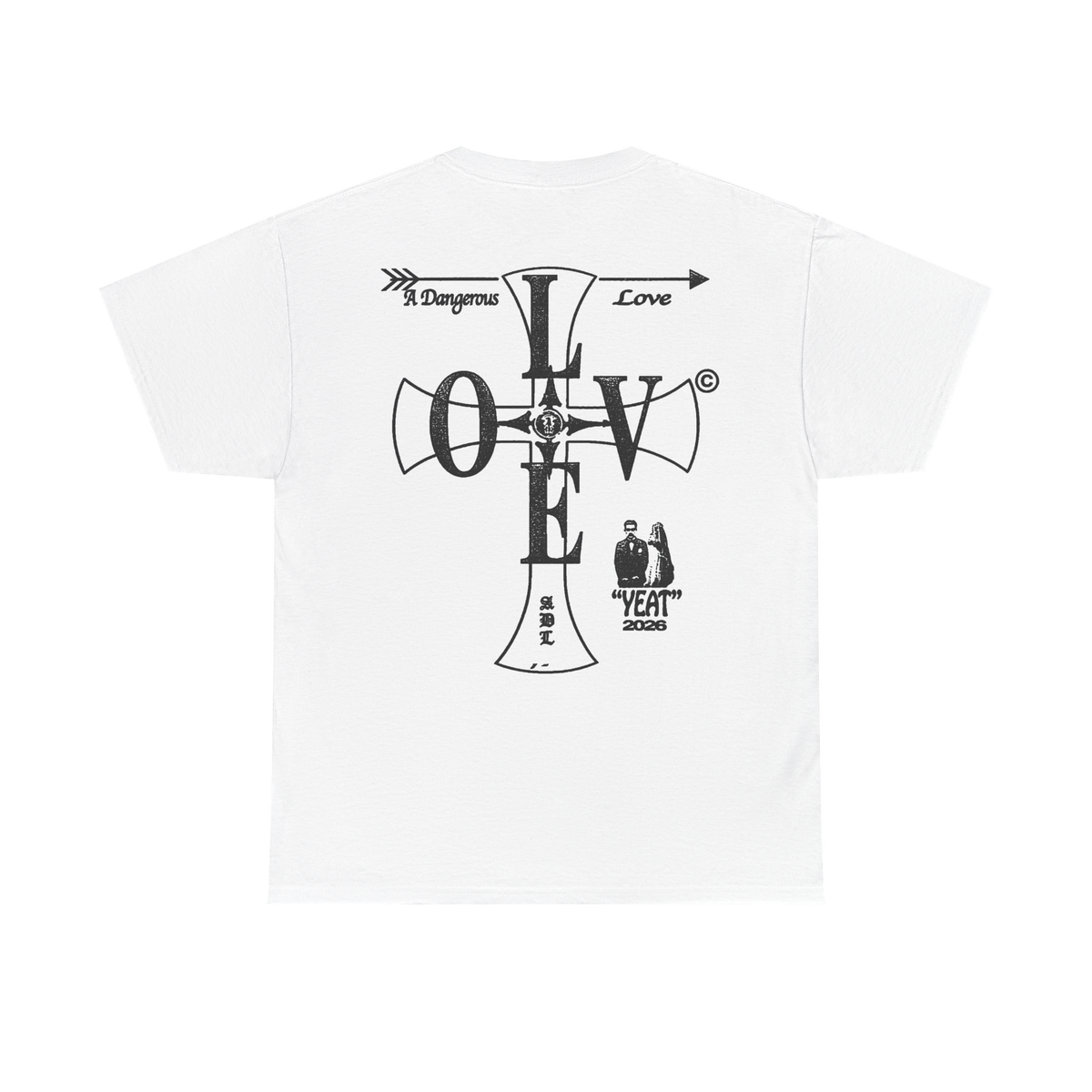 Yeat Tour Merch - A Dangerous Love Cross Tee